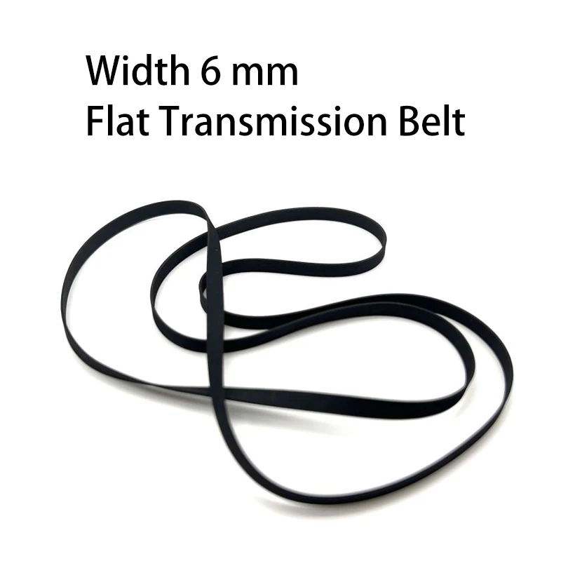 

1Pcs Width 6mm Flat Transmission Belt For Cassette Tape Recorder LP Vinyl Record Player Phonograph Gramophone Turntable Drive