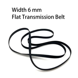 1Pcs Width 6mm Flat Transmission Belt For Cassette Tape Recorder LP Vinyl Record Player Phonograph Gramophone Turntable Drive