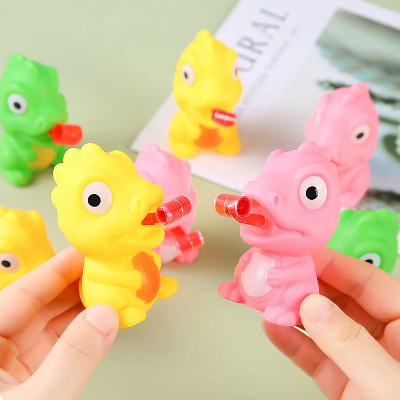 4/12PC Colorful frog Blowing Whistles Funny Toys Children Blowing Dragon Whistle Blow Roll Baby Party Favors Games Birthday Gift