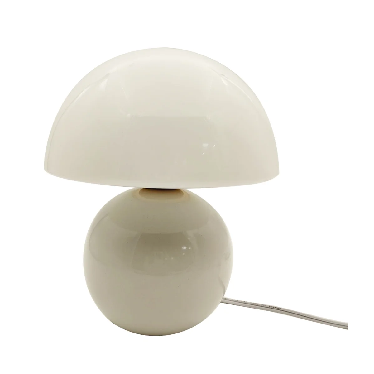 Mushroom Lamp Table Bedside Nightstand Lamp for Bedroom Cute Mini Mid Century Modern Lamp Dimmable Cream EU Plug