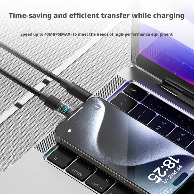 كابلات بيانات ANSEIP USB C إلى USB C 100 وات سريعة الشحن كابل بيانات مناسب لهاتف iPhone 1716 15 كابل شحن مزدوج من النوع C