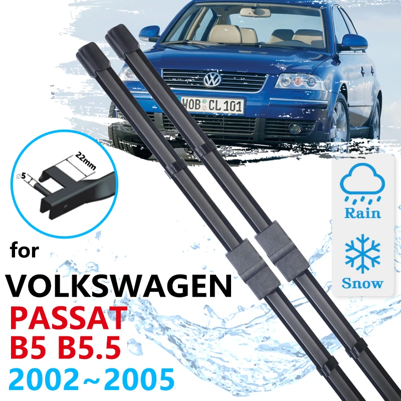 Car Front Wiper Blade for Volkswagen VW Passat B5 B5.5 2002 2003 2004 2005 Windscreen Windshield Wipers Car Accessories Brushes