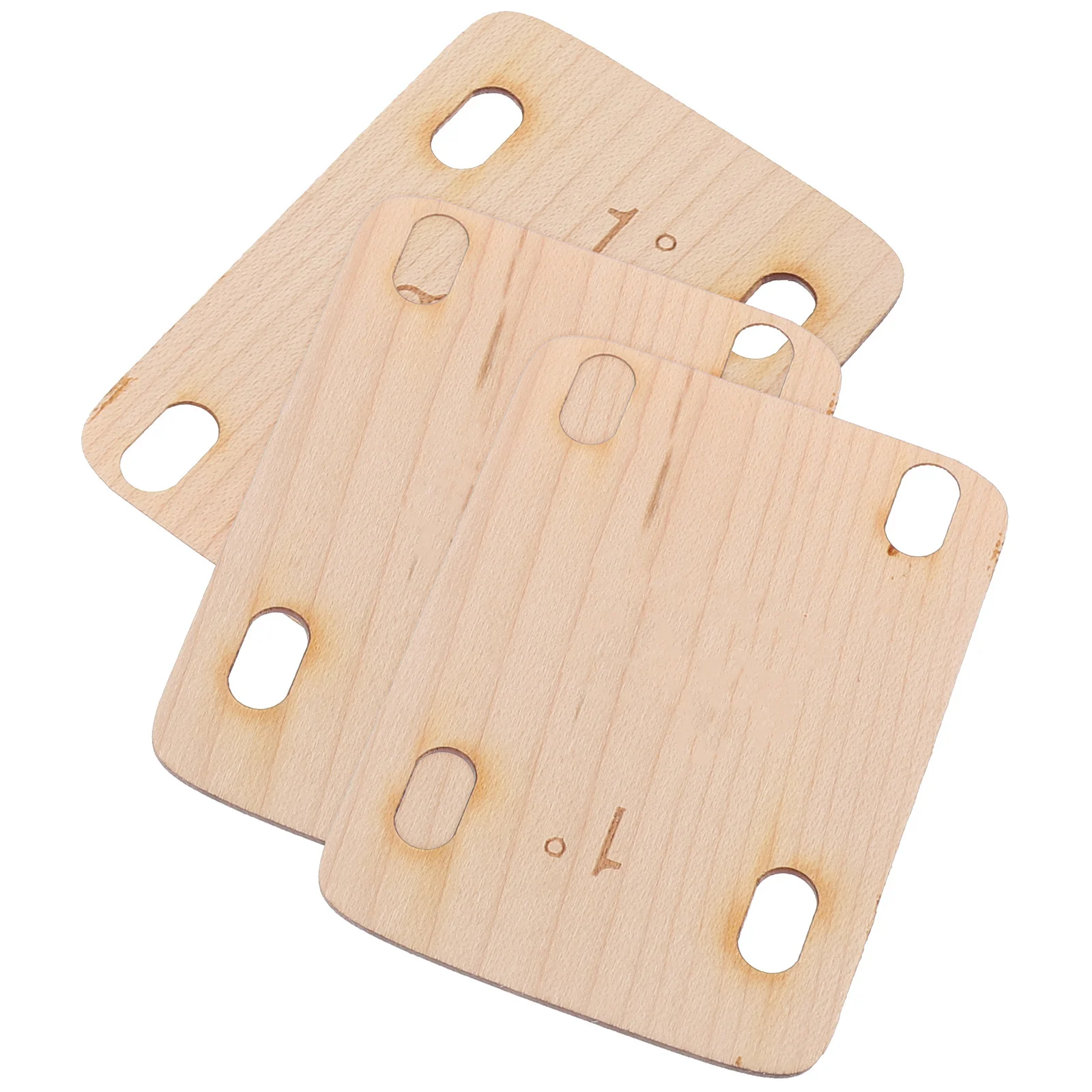

3Pcs Wooden Guitar Neck Shims Replacement Durable Neck Plates for Acoustic Electric Bass Guitar Repairs Bass Shims