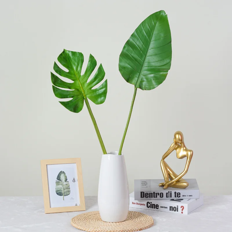 

ПУ черепаха назад листья банановые листья искусственные растения цветочная композиция DIY украшение для свадебной вечеринки моделирование растения цветок