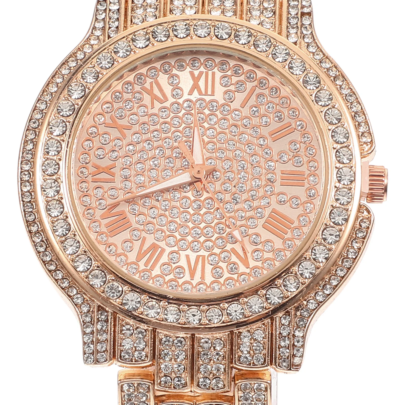 

Ladies Rhinestone Watch Sparkling Stone Inlay High Grade Movement Accurate Timekeeping Smooth Strap Professional Woman