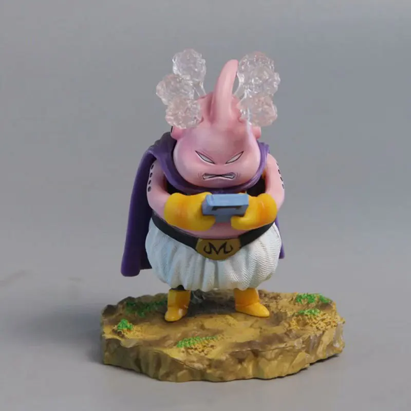 10cm Anime Dragon Ball Figure Q VER. Majin Buu Figurine Super Saiyan PVC Action Model Explosive Air Game Machine Toy Figures