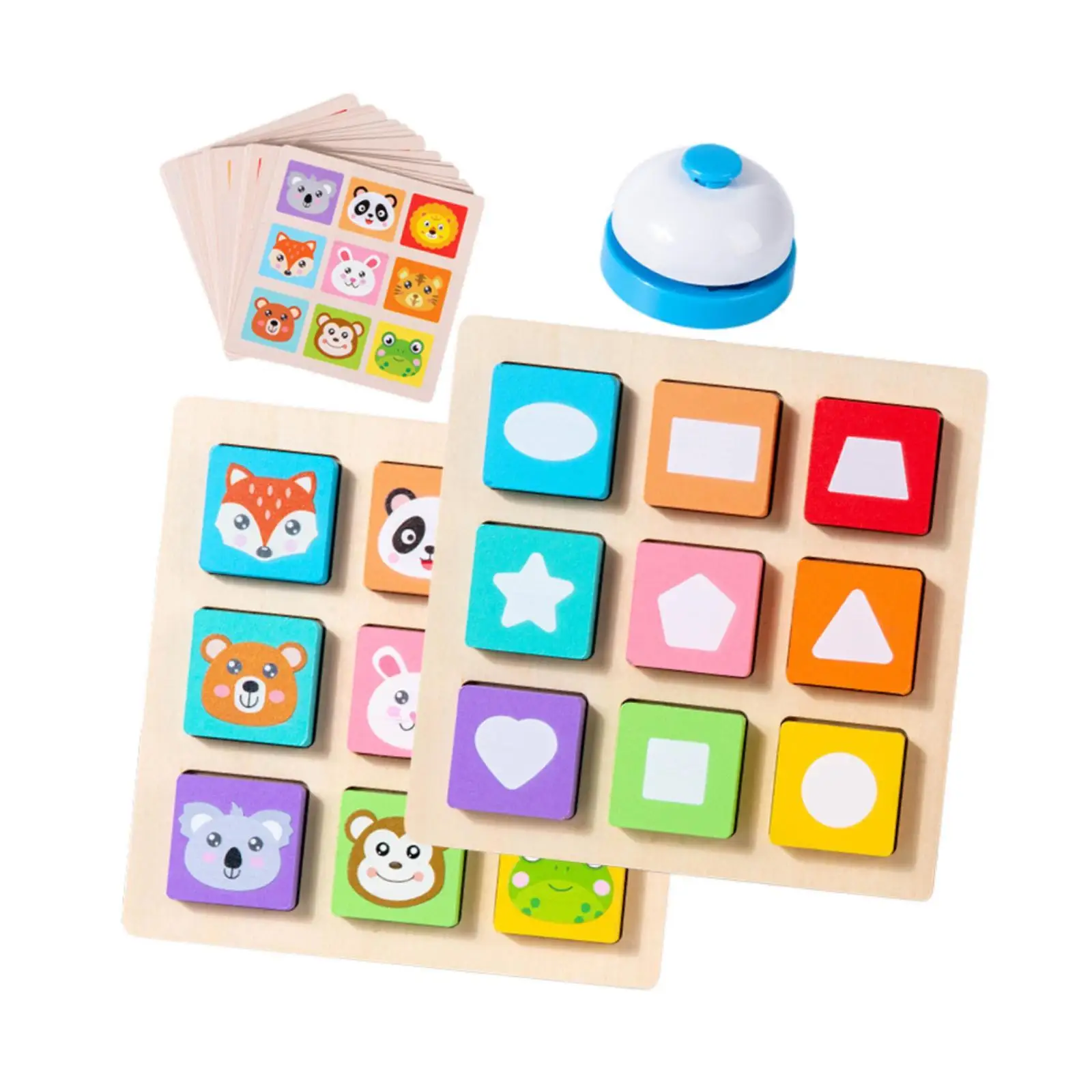 Juguete de juego de mesa a juego de colores con forma de rompecabezas de madera para niños y niñas