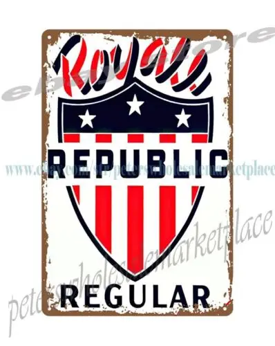 bedroom design ideas Royal Republic Regular gas pump oil metal tin sign