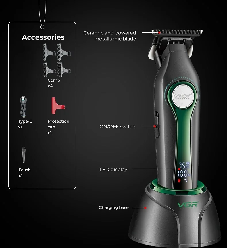 Trimmer Professional Hair Clipper Electric Barber Cordless Hair Cutting Machine