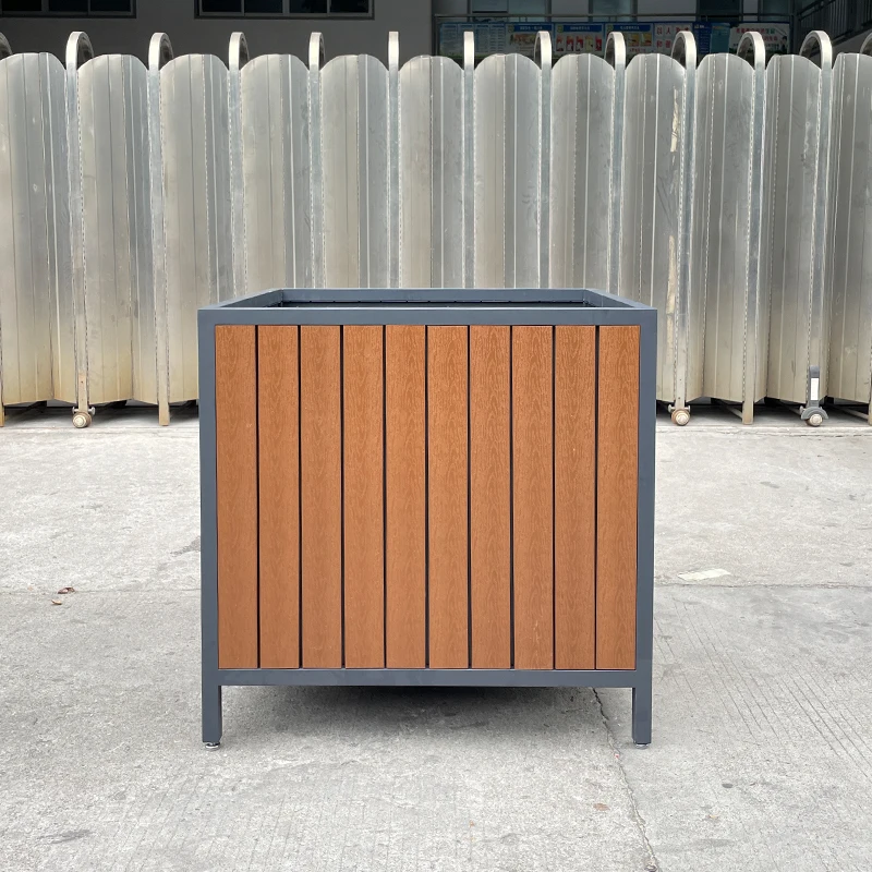 

Большие уличные антикоррозийные деревянные ящики для цветов, кашпо из карбонизированной древесины для растений