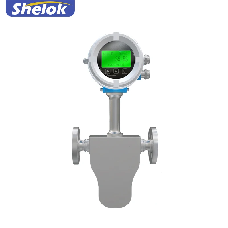 Shelok Customizable RS485 Coriolis Flow Meter High Accuracy Variable Area Water & Heavy Fuel Oil LNG Mass Flowmeter