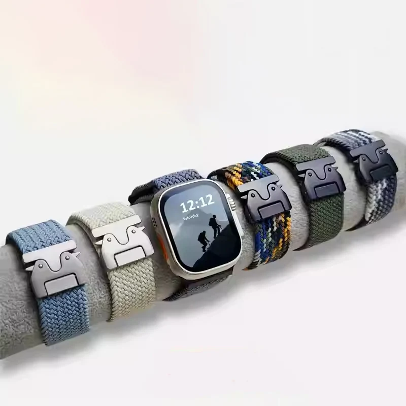 Nylon Strap For Apple Watch Band Ultra 2 49mm Series 10 46mm 42mm 9 8 7 45mm 41mm Woven replacement iWatch 654 SE 44mm 40mm band