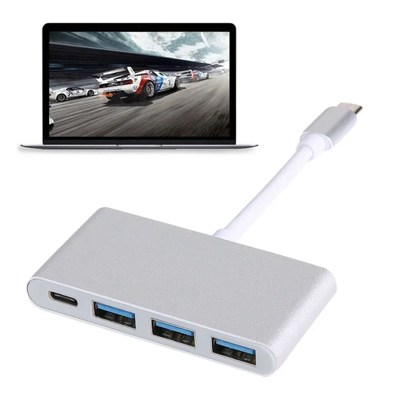 USB C HUB Type-C 3.1 to 3 Port USB 3.0 Cable 4 in 1 USB C HUB Support OTG USB-C 4 in 1 3 Ports Hub for Macbook Google Pixel