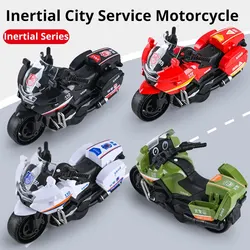 1Pc Children Inertia Motorcycle Swat Fire Boys Random Style Toy Car Inertial City Service Motorcycle