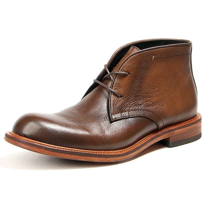 

Мужские ботильоны из натуральной коровьей кожи, высокие мужские ботинки в стиле ретро, мужская обувь дерби в британском стиле, роскошные мужские кожаные ботинки, Zapatillas Hombre
