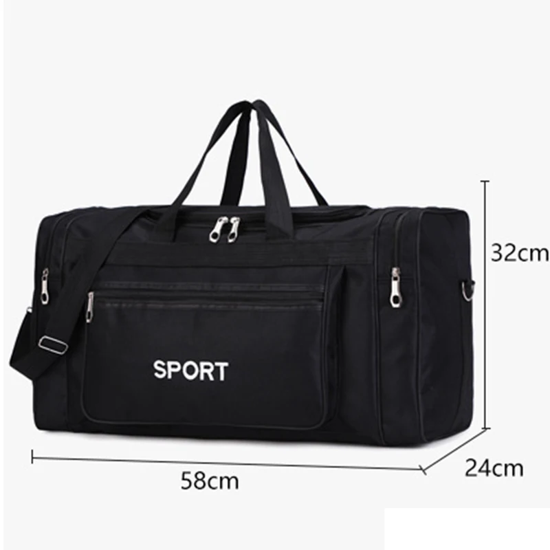 Large Capacity Gym Storage Bag Travel Men Lightweight Weekend Tote Bag Sports Shoulder Handbags Business Nylon Carrying Bag