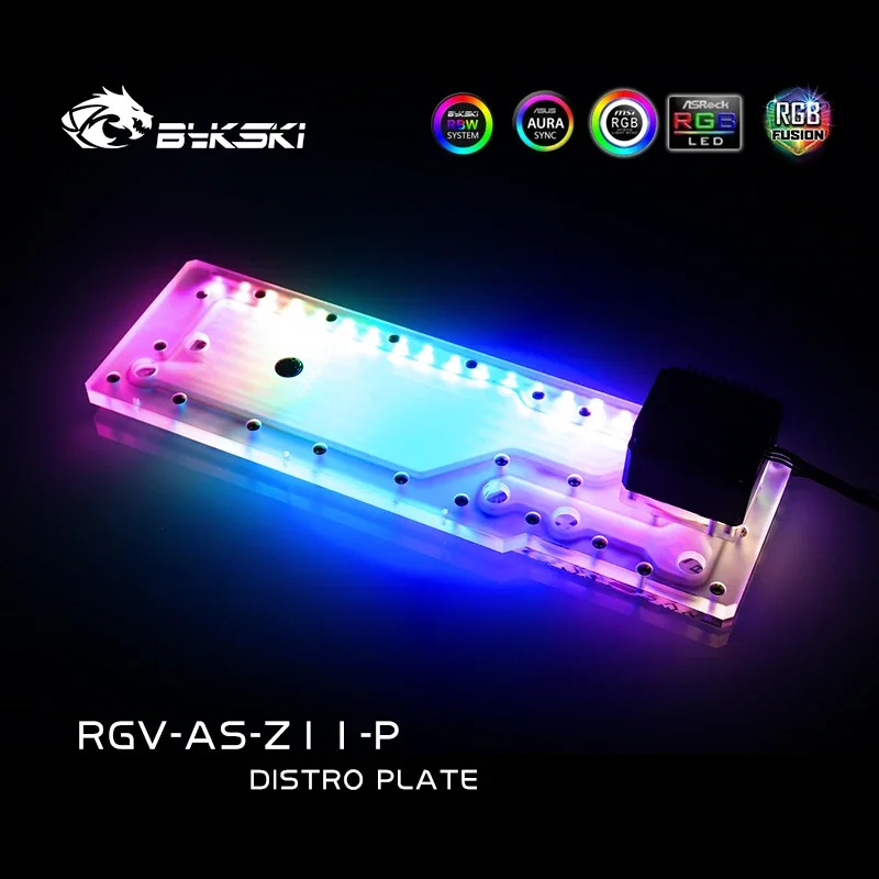 BYKSKI RGV-AS-Z11-P Acryltank zur Verwendung für ASUS ROG Z11 Computergehäuse/Combo-DC-Pumpe/Pipeline-Layout aus klarem/einfacher Montage