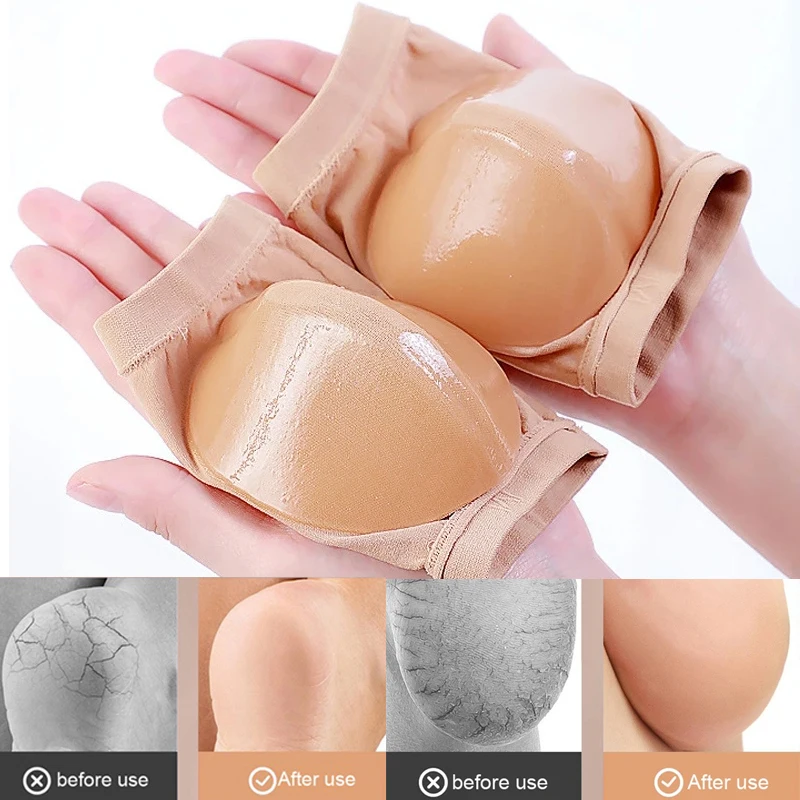 

2Pcs Heel Protective Cover Plantar Fasciitis Heels Socks Silicone Anti-Crack Moisturizing Shoe Pads Pain Relief Feet Care Sock