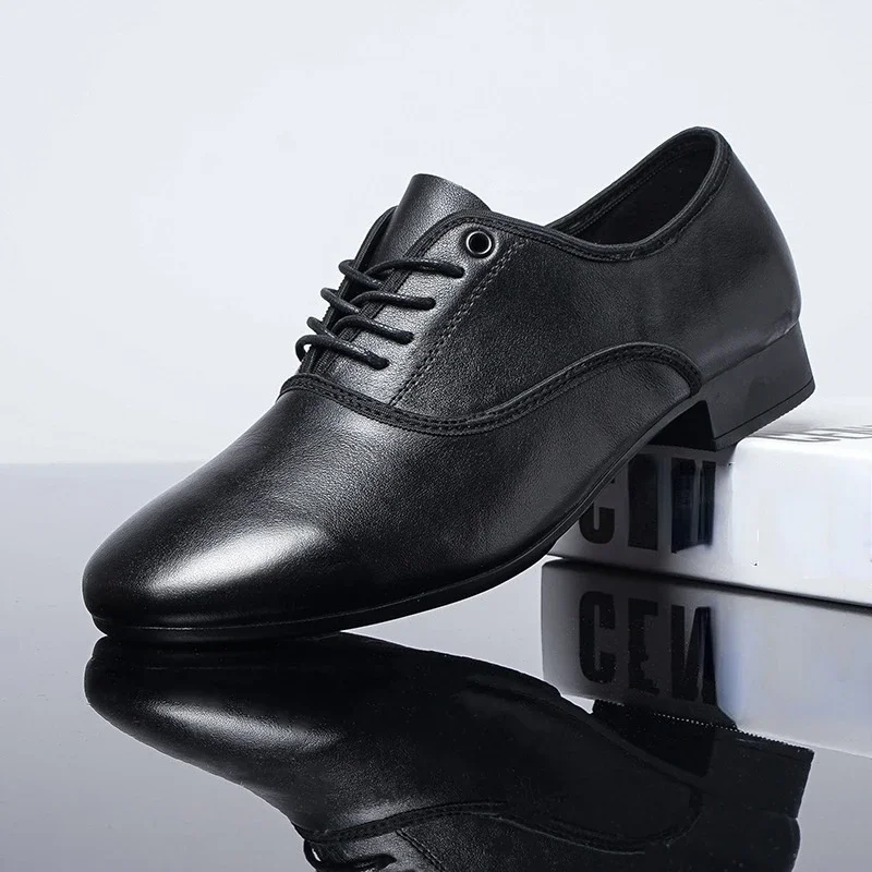 XIHAHA Genuine Leather New Soft Sole Style Brand New Modern Men's Ballroom Tango Latin Dance Shoes Man ballet Shoes Male