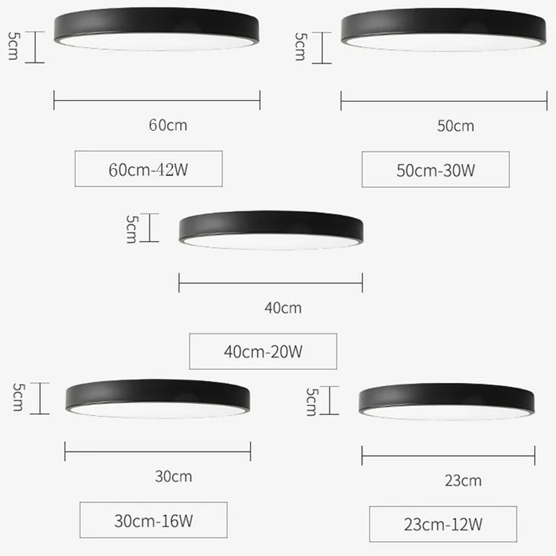 LED Ceiling Light Minimalist Multicolor Ultra-thin Round Lamp Nodic For Living Room Bedroom Study Aisle Balcony Lighting Fixture