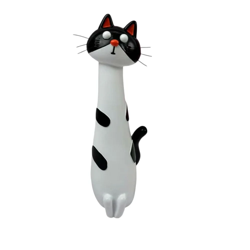 Funny Cat-shaped Vases Ornament Synthetic Resins Cute Cartoon Style Handcrafted Quirky Cat Vase Desk Decor Cat Figurine