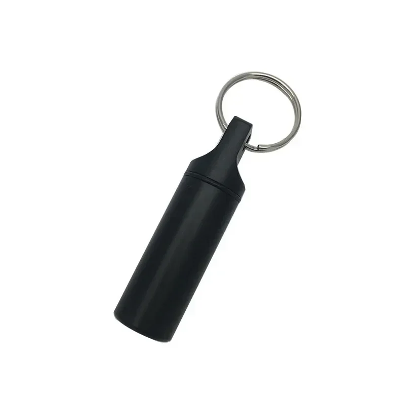 Alumínio portátil impermeável Pill Box, Case Bottle, Cache Drug Holder, Chaveiro cartucho, Keychain para vitamina óleos de peixe