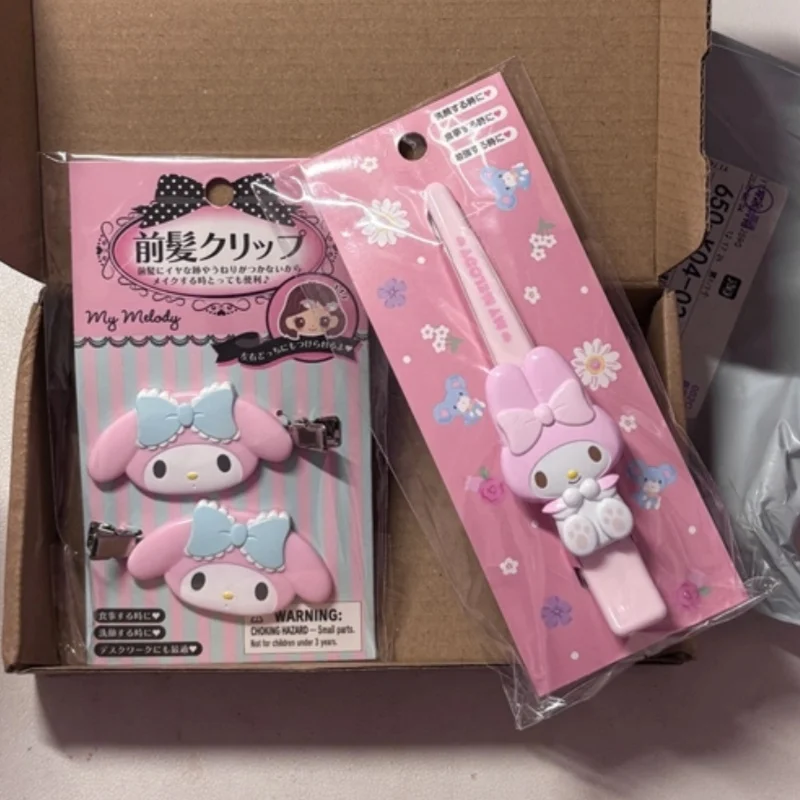 Sanrio Cartoon Hair Clips Hello Kitty My Melody Cinnamoroll Kuromi Long Duck Bill Clips Women Daily Hair Styling Accessory