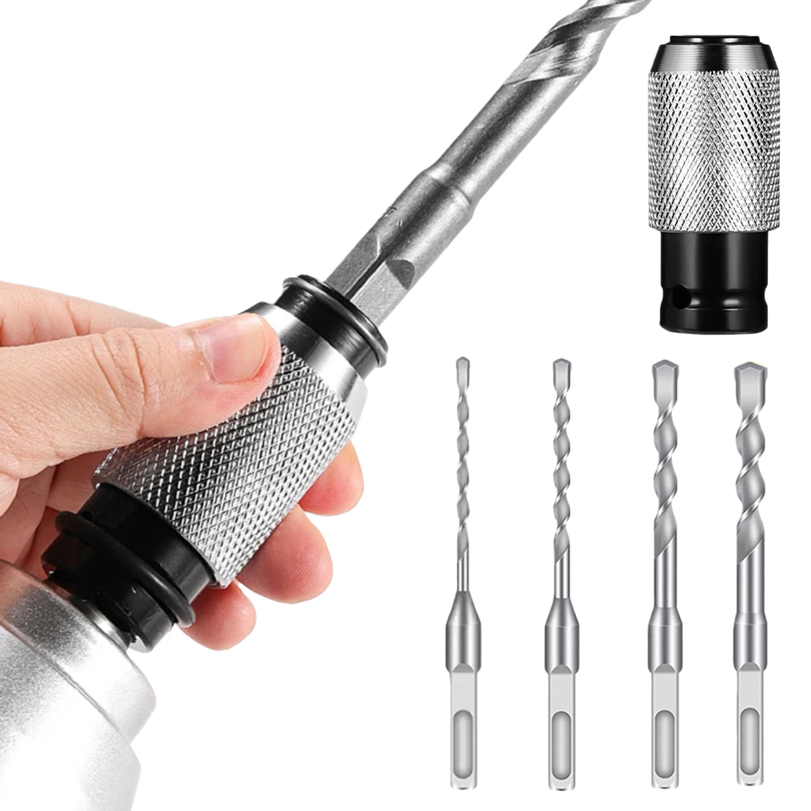 

Преобразователь электрической ударной дрели с 4-битной адаптером для электрической дрели в удар для любителей DIY и профессионалов