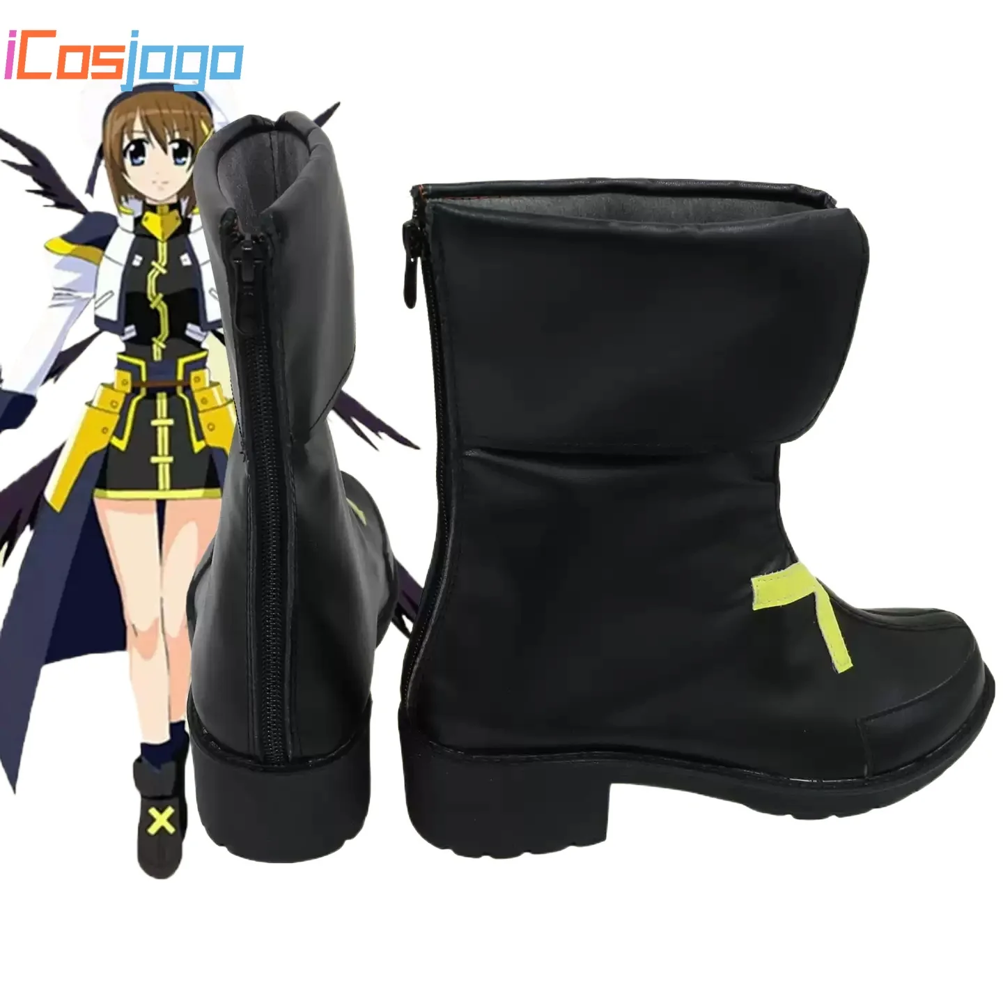 Magical Girl Lyrical NANOHA	Yagami Hayate   Cosplay Shoes Halloween Carnival Boots PU Leather Shoes Cosplay Costume Prop