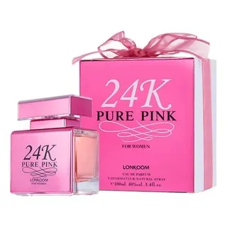 Perfume para mujer LONKOOM 24K Pink 100 ml Una fragancia floral-afrutada que combina notas golosas con matices amaderados, ofreciendo una experiencia olfativa cautivadora, rica en matices y duradera.