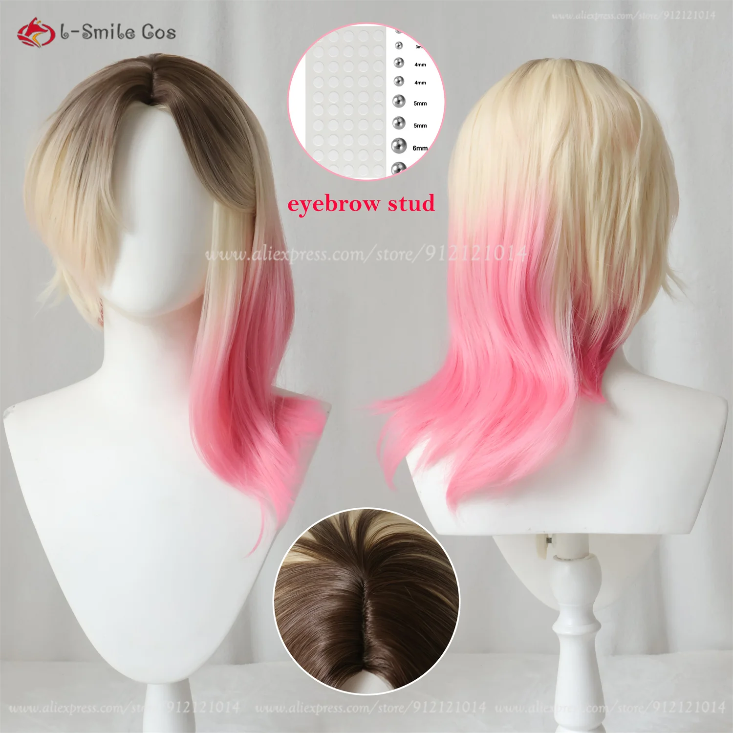 High Quality Gwen Stacy Blonde Ombre Wig Gwendolyn Maxine Heat Resistant Synthetic Hair Wigs + Wig Cap