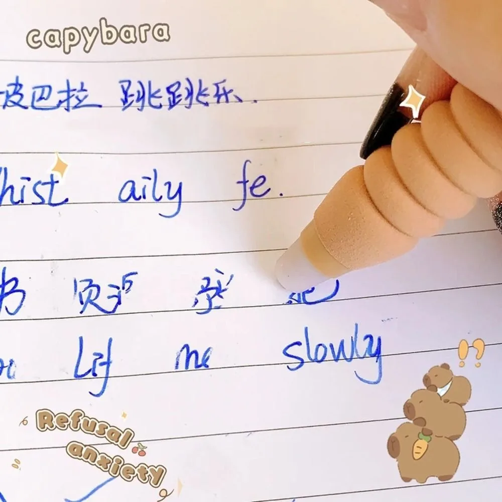 Cancelleria Kawaii Capybara Penna gel Inchiostro blu Cartoon Penna cancellabile ST Pennino 0,5 mm Penna da scrittura carina Studenti