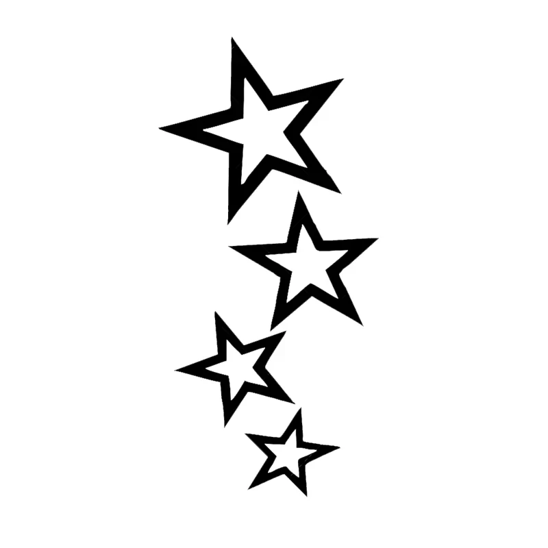 12x24cm Stars Car Sticker Vinyl Car Decal Waterproof Stickers on Car Truck Bumper Rear Window