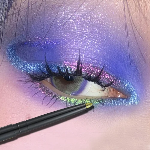 Lápiz Delineador de ojos Aurora nacarado, resistente al agua, verde, morado, diamante, brillo, sombra de ojos, cromo metálico, gusano de seda tumbado, maquillaje de ojos