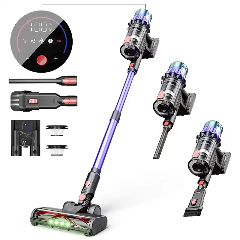 

Vacuum Cleaner Supplier 7*Battery Cordless Vacuum Cleaner with Hepa Filter 45 Mins Strong Suction Portable for Hard Floor