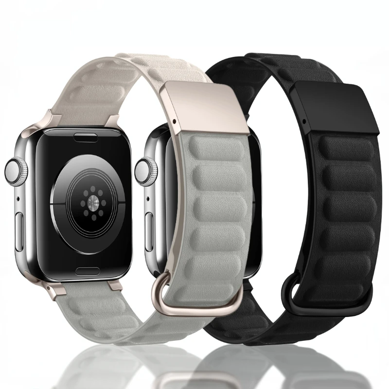 

Ремешок силиконовый для Apple Watch Ultra2 49 мм 9 8 7 45 мм 41 мм, браслет с магнитной застежкой для iWatch 6 5 4 3 2 SE 44 мм 40 мм 42 мм