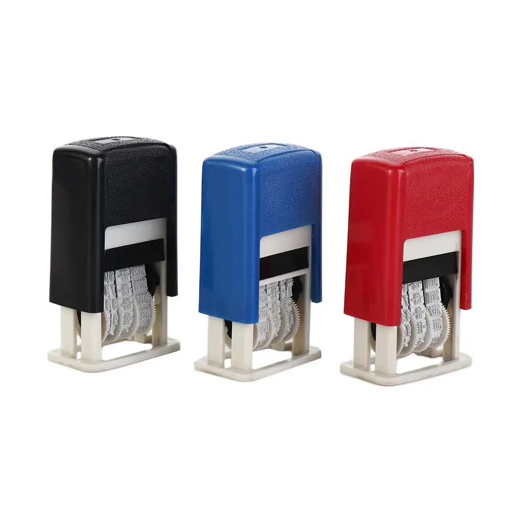 DIY Handle Account Date Stamps Stamping Automatic Ink Return Mini Self-Inking Stamps For Office Supplies Date Wheel Stamp