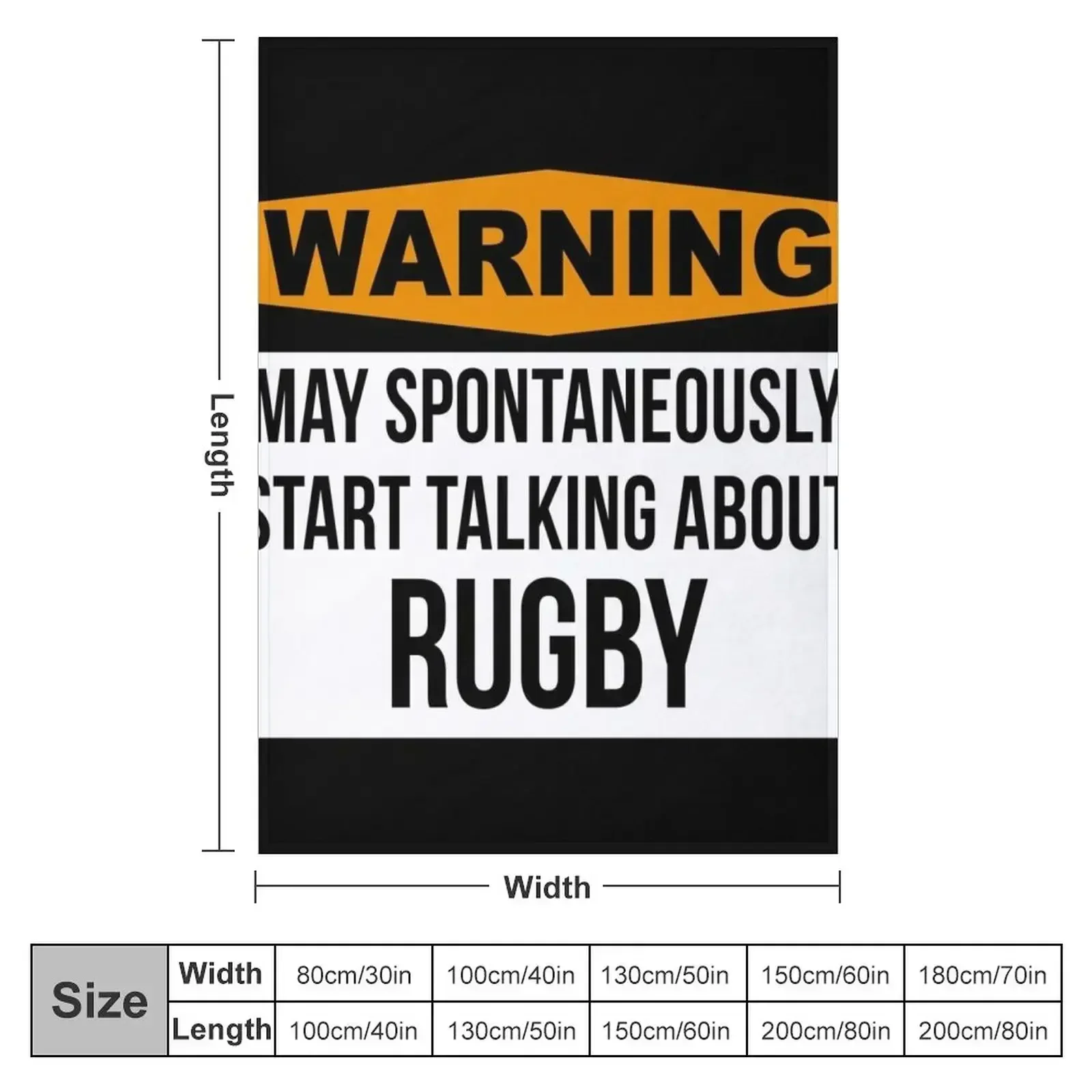 Rugby Throw Blanket Personalized Gift Travel Furrys Bed Blankets