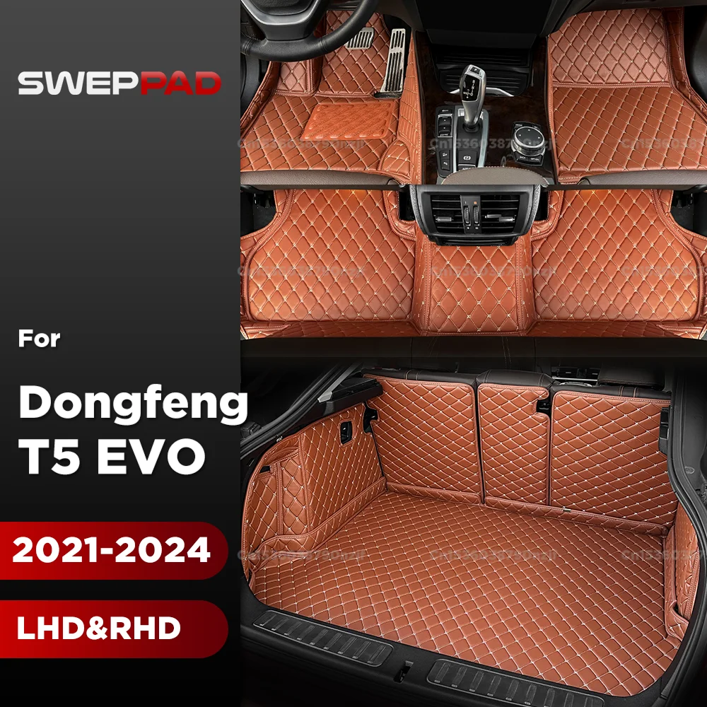 For Dongfeng T5 EVO 2021 2022 2023 2024 Car floor mats Foot Pads 3D Car Trunk Mat Cargo Liner Carpet Accessories