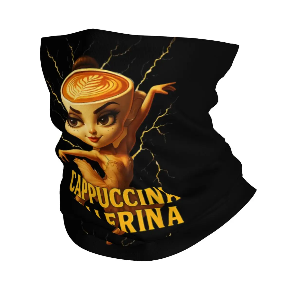 Bailarina Capuchina italiano Brainrot Tung Tung Sahur cuello polaina mujeres hombres a prueba de viento invierno Bandana bufanda para senderismo