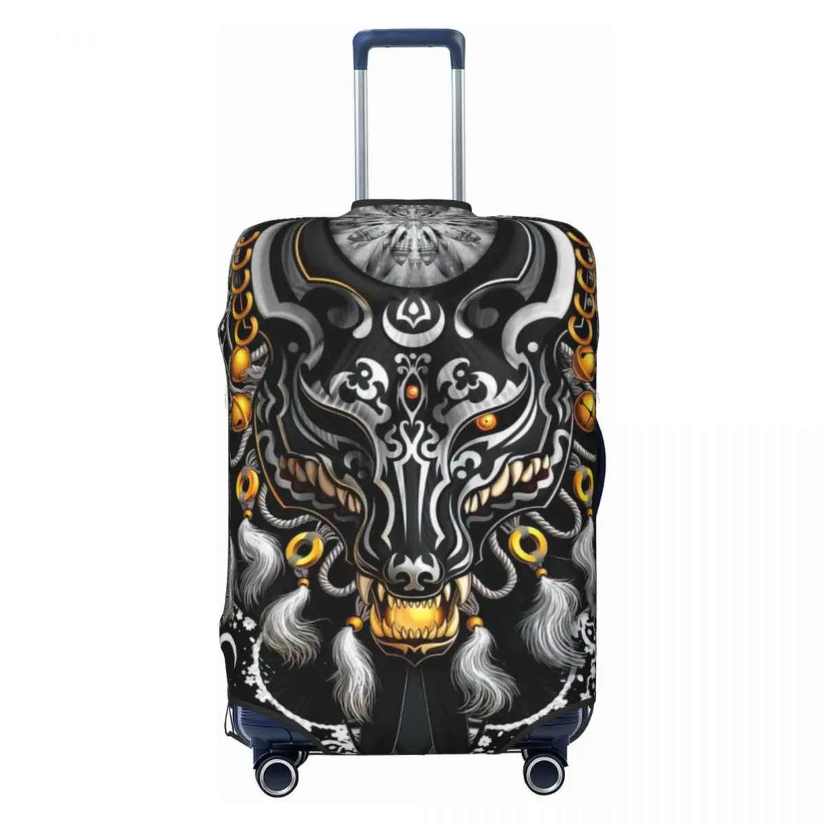 Kitsune Mask Print Luggage Protective Dust Covers Elastic Waterproof 18-32inch Suitcase Cover Travel Accessories