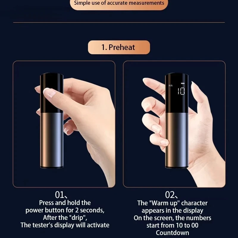 HOT Convenient Automatic Alcohol Tester Electronic Breathalyzer LED Display Portable Rechargeable Non-Contact Alcohol Test Tools