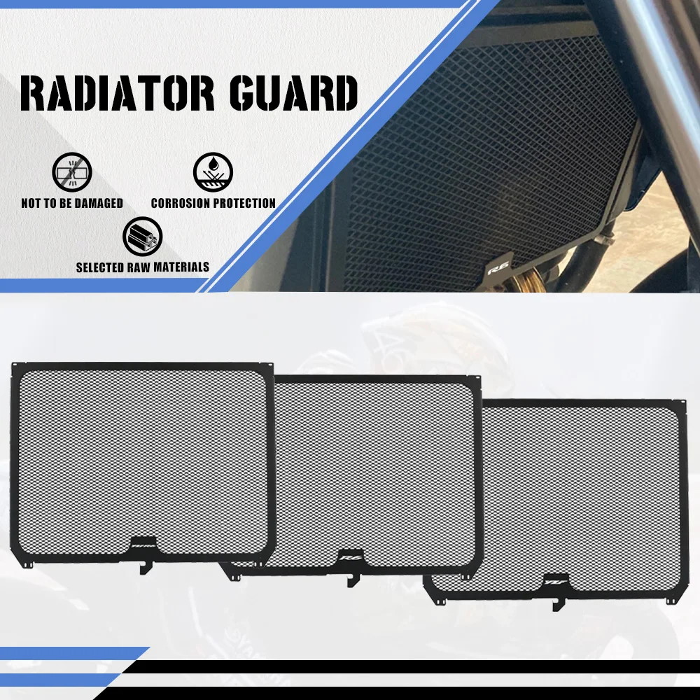 

2025 2026 YZFR6 Motorcycle Parts Radiator Grille Guard Cover Protection FOR YAMAHA YZF R6 YZF-R6 2017 2018 2019 2020 2021 2022