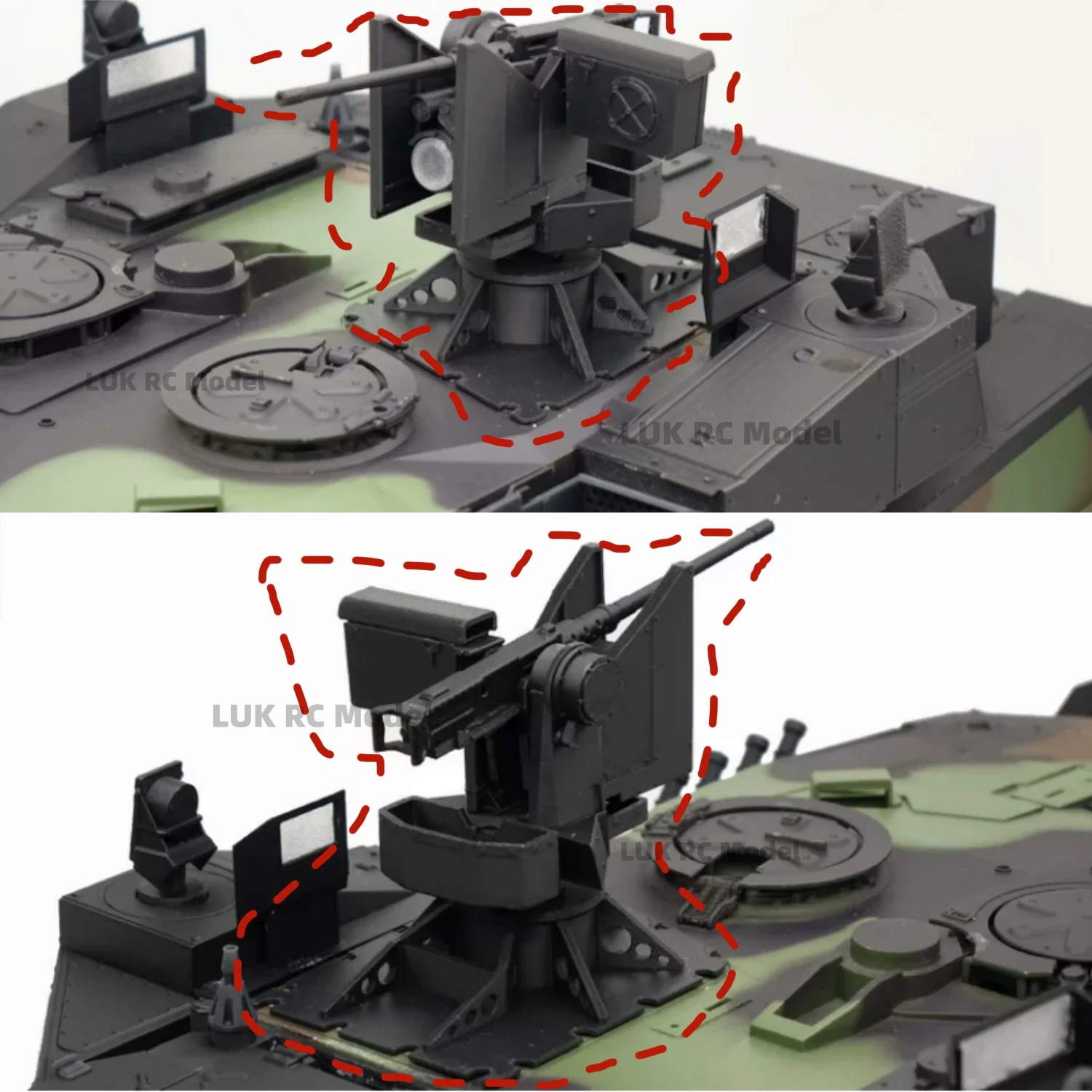 

1/16 Henglong Leopard 2A6 3889 upgraded Leopard 2A8 DIY Modification Model Plastic Boys Toy Black Color Decorative
