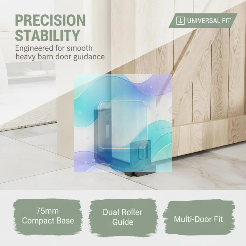 Adjustable Wall Mounted Sliding Door Floor Guide Fits 1-3/8