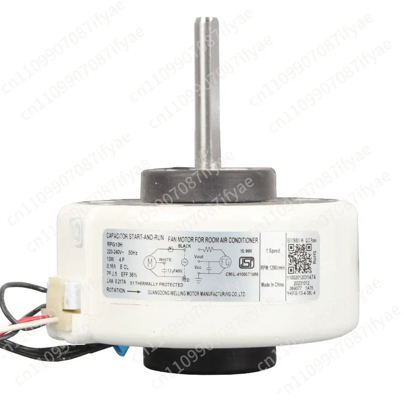 

Подходит для внутреннего вентиляторного двигателя кондиционера Midea 1-1.5 л.с., модель RPG13H YKFG - 13-4-38 L - 4