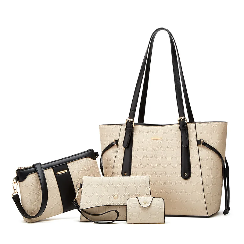 New Fall/Winter 2026 Fashionable Single-Shoulder Tote Mother-and-Child Bag Set (4-Piece) for Women – Perfect Thanksgiving Gift