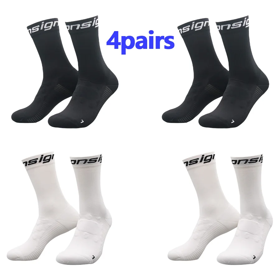 

4 Packs Cycling For Socks For Men Women Anti Odor Breathable Running Athletic For Socks For Ideal For Gym Hiking Sports Activiti
