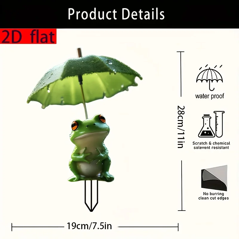 Cartoon  Frog Figurine Creative with Leaf Garden Frog Card insertion Landscape Decoration Craft Frog Ornament Decor Fish Tank