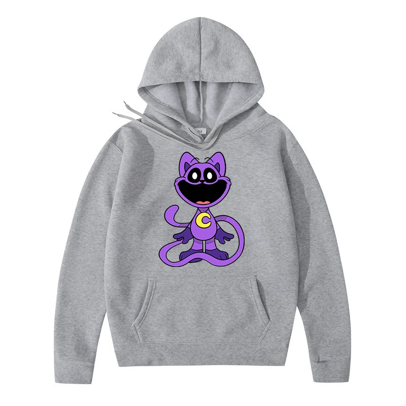 

Cartoon Smiling Critters Print Hoodies Sweatshirts for Boys Girls Hooded Pullovers Winter Warm Kids Clothes Fashion Hoodie Tops